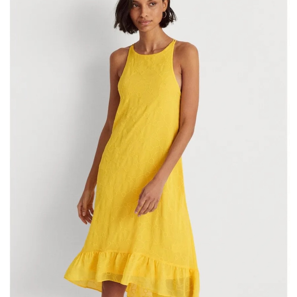 LAUREN RALPH LAUREN Womens yellow dress
